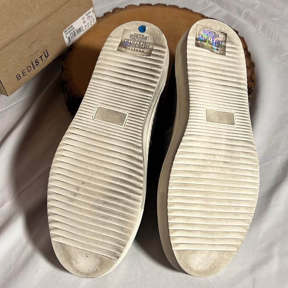 BED|STU HERMIONE Slip On Leather Shoes, Black Rustic, Women's size 10 with Box - Picture 7 of 16